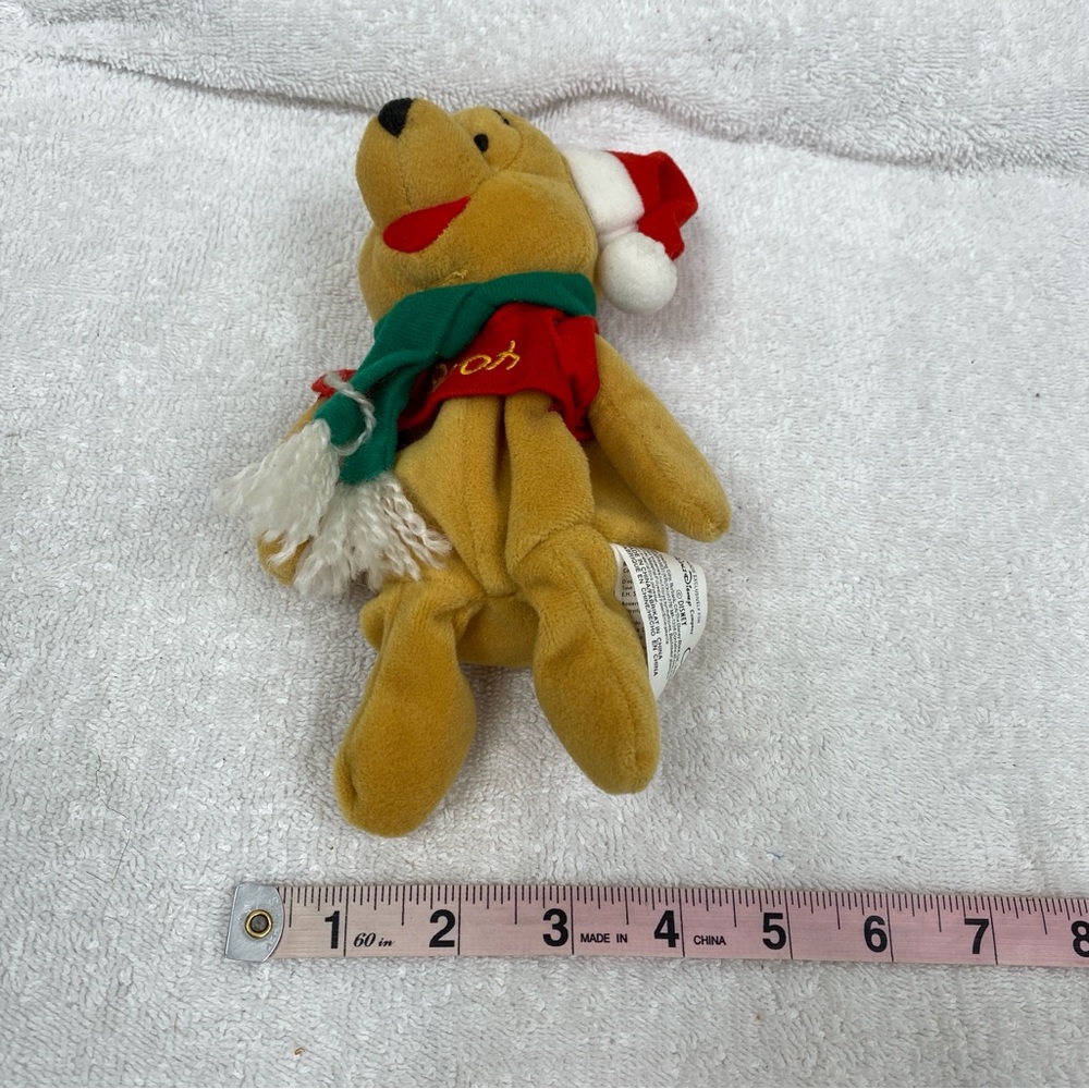 Vintage Disney Winnie The Pooh Santa Hat Scarf Small Plush Kids Collectible - Picture 10 of 11